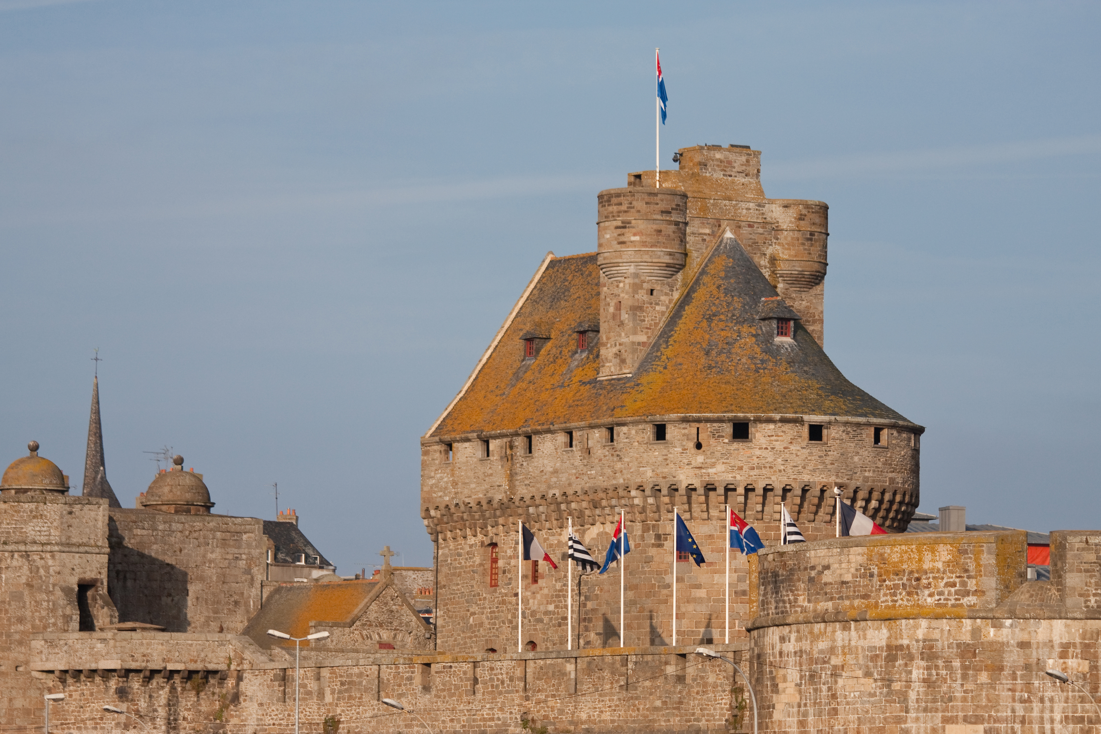 The castle of the fortified city of Saint-Malo, Brittany, France.